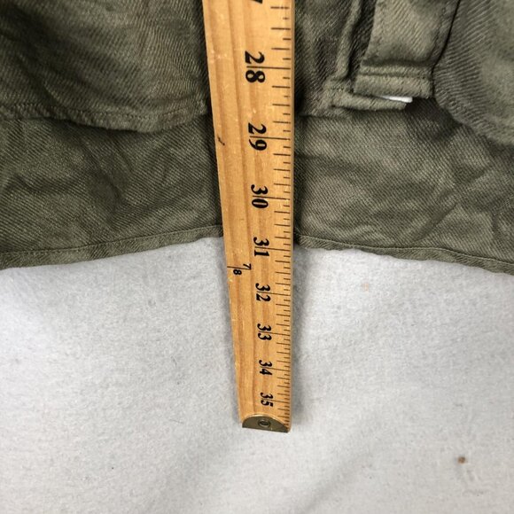 Barbour Shirt Mens M Green 100% Linen Tailored Fit Long Sleeve Cove Beach Airy - Picture 4 of 16